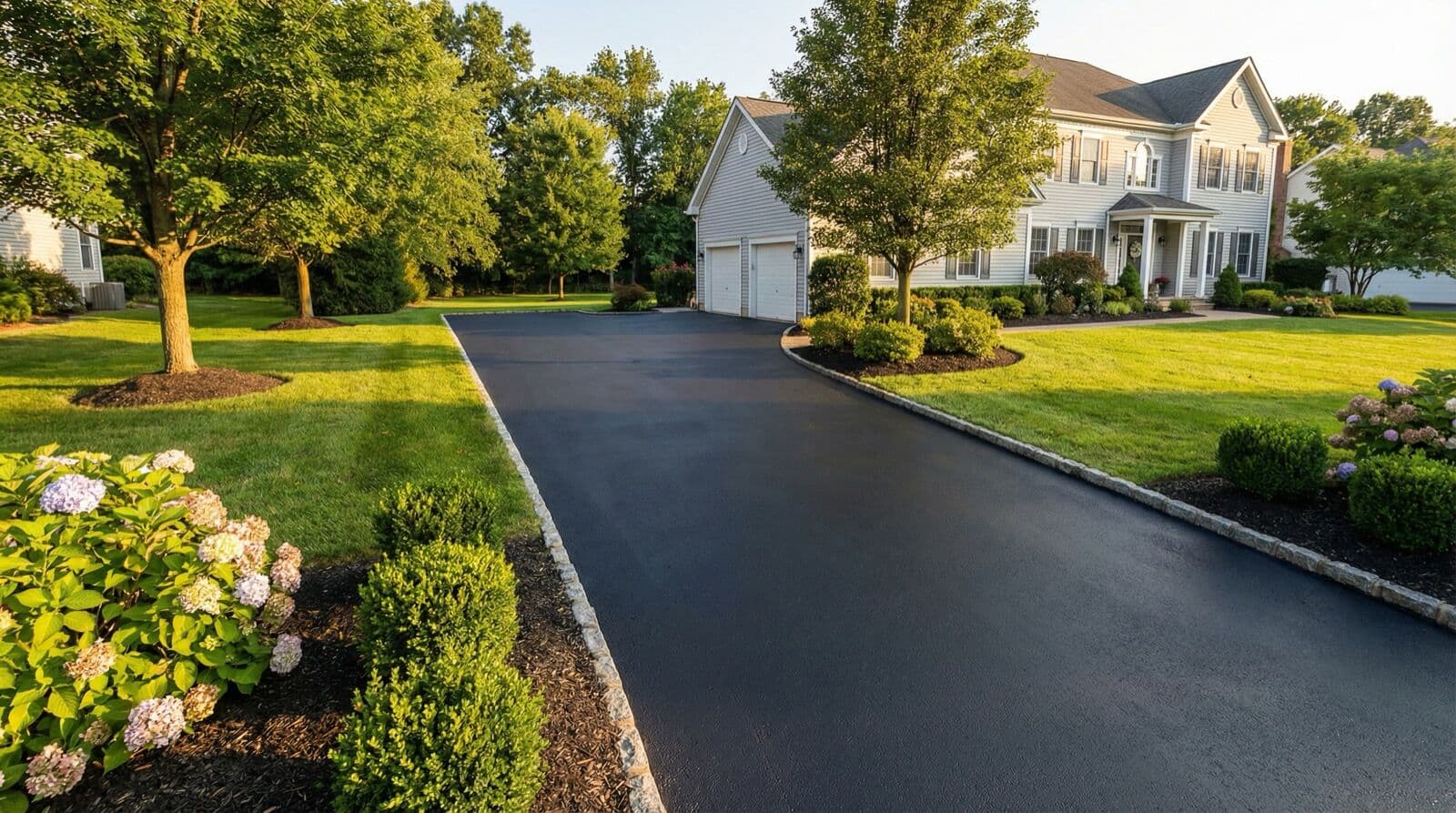 Residential driveway sealcoating service in New Jersey