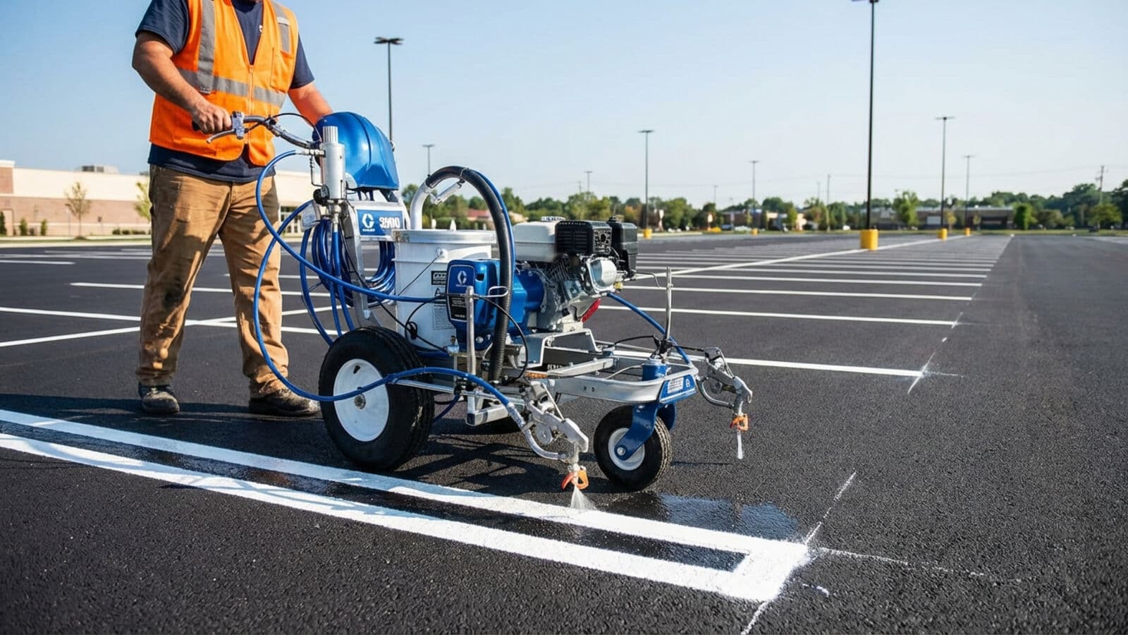 Parking lot line striping and pavement markings in NJ